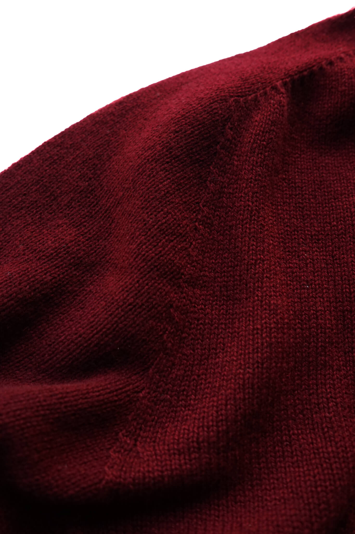 CASHMERE CREW NECK SWEATER（BURGUNDY）