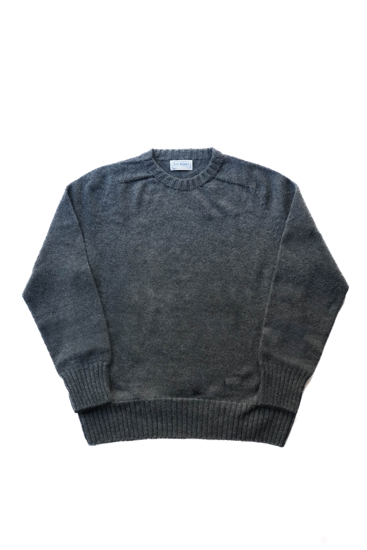 CASHMERE CREW NECK SWEATER（CHARCOAL）