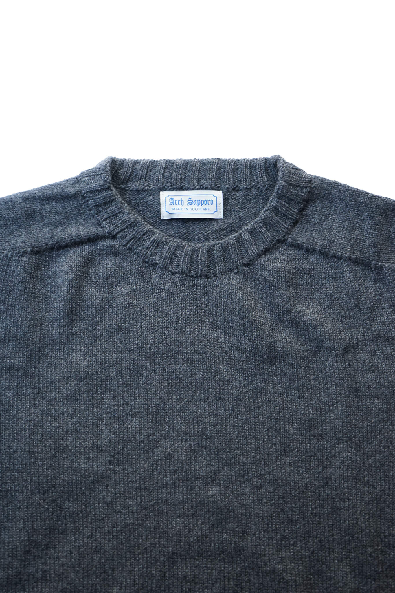 CASHMERE CREW NECK SWEATER（CHARCOAL）