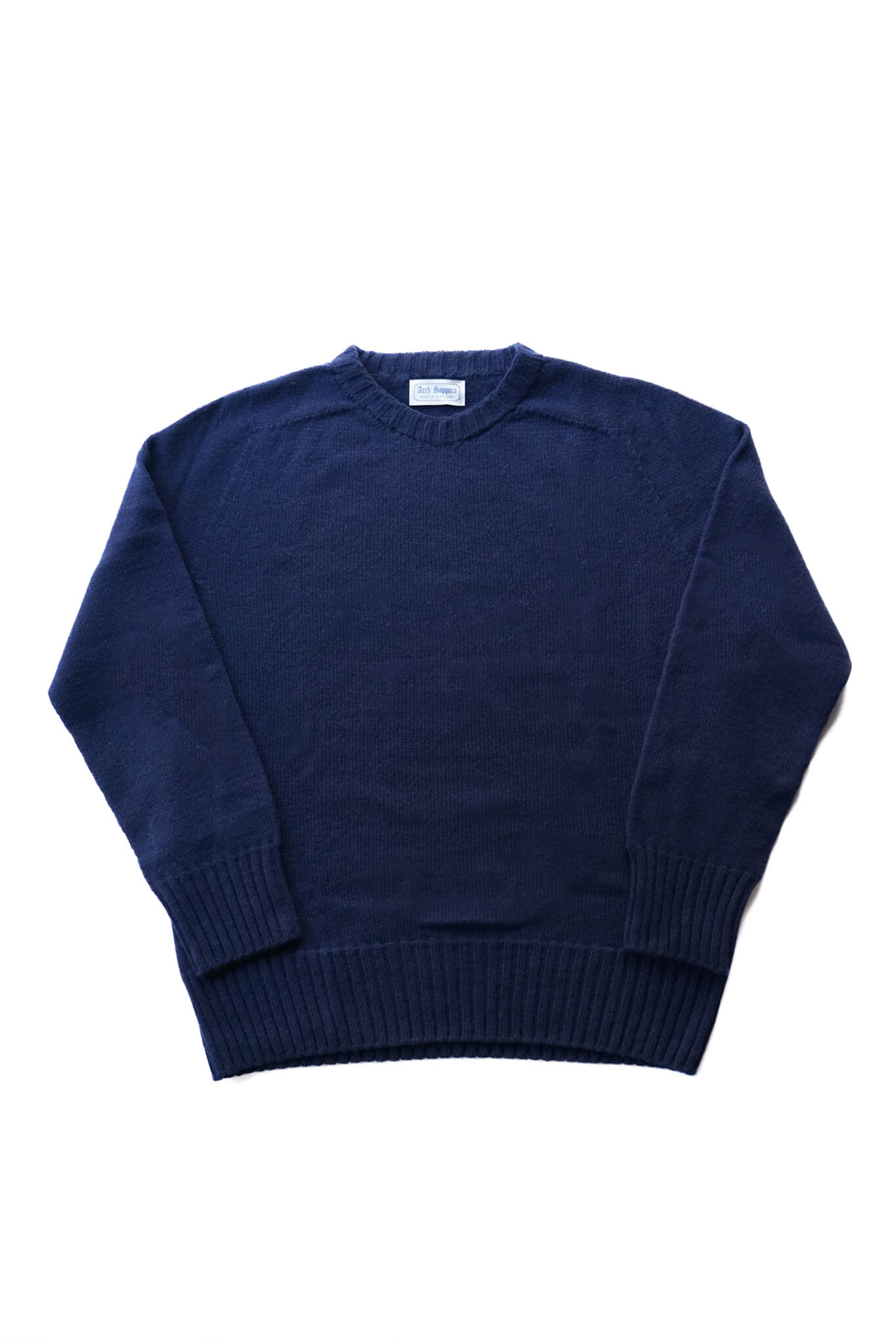 CASHMERE CREW NECK SWEATER（BLUE）