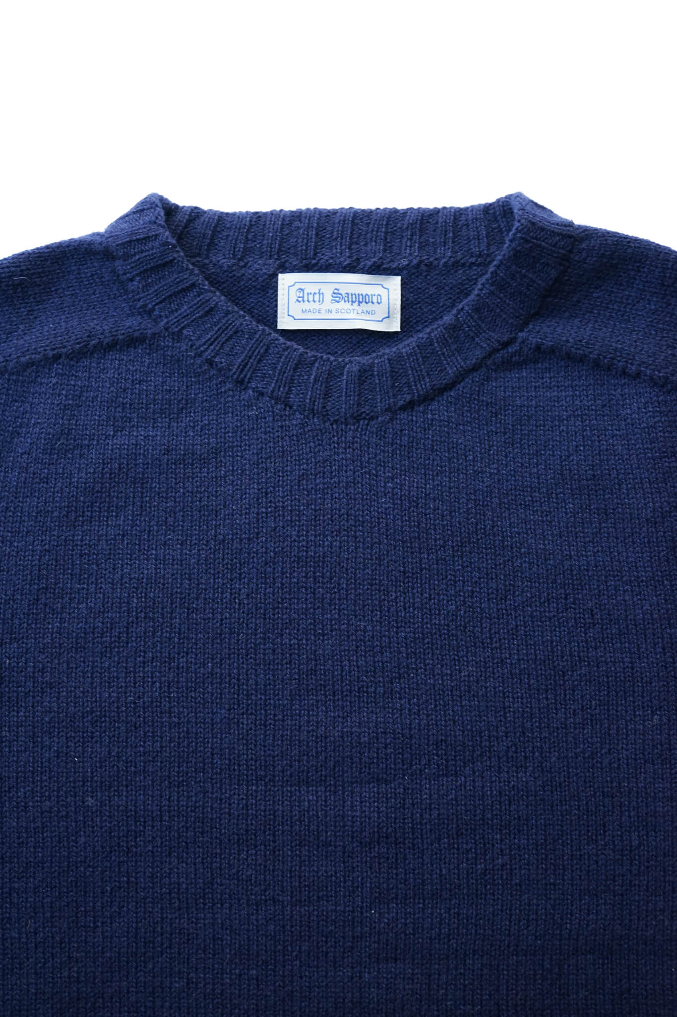 CASHMERE CREW NECK SWEATER（BLUE）