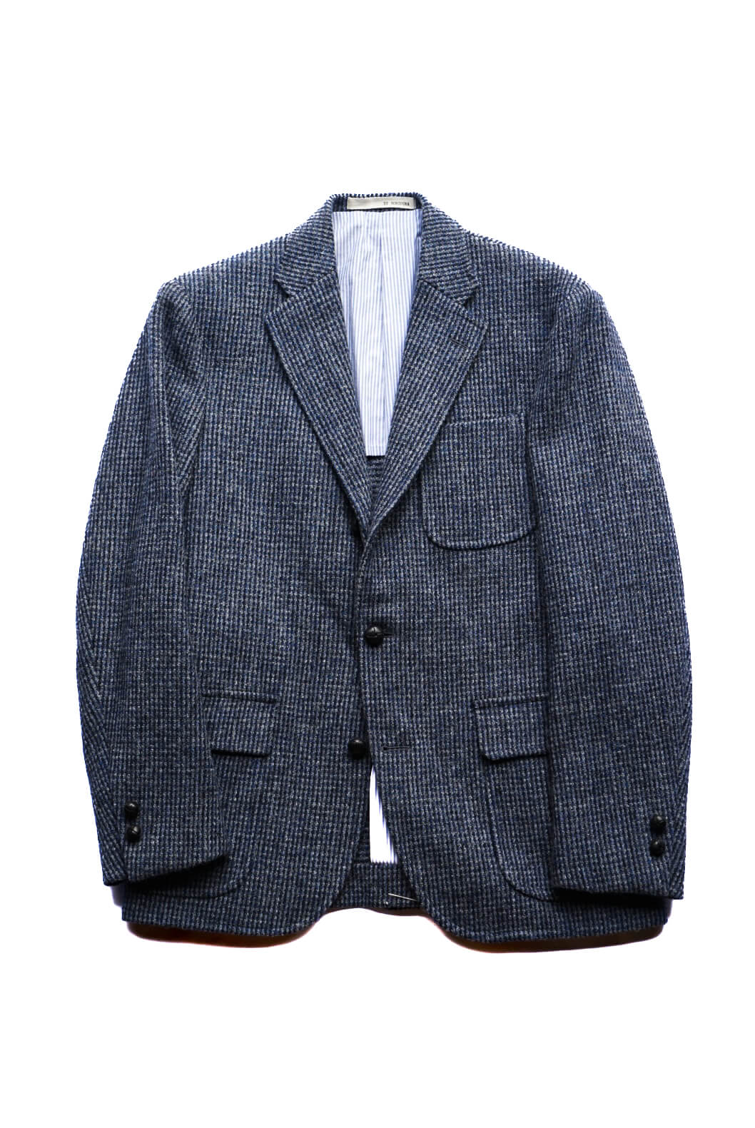 Tailored Jacket Hand Woven Tweed Ice Gray