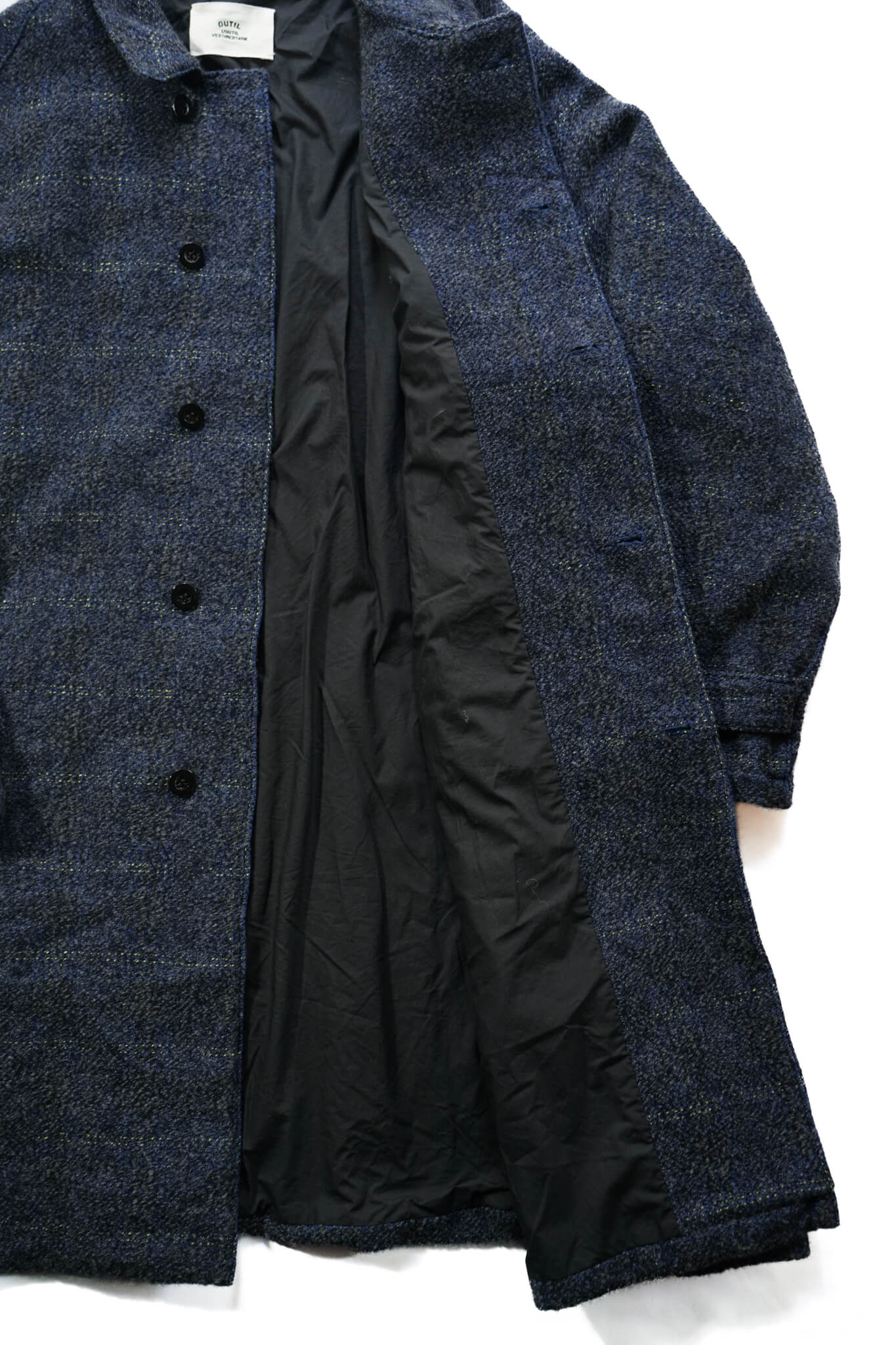 MANTEAU BERCK - INDIGO×BLACK×YELLOW