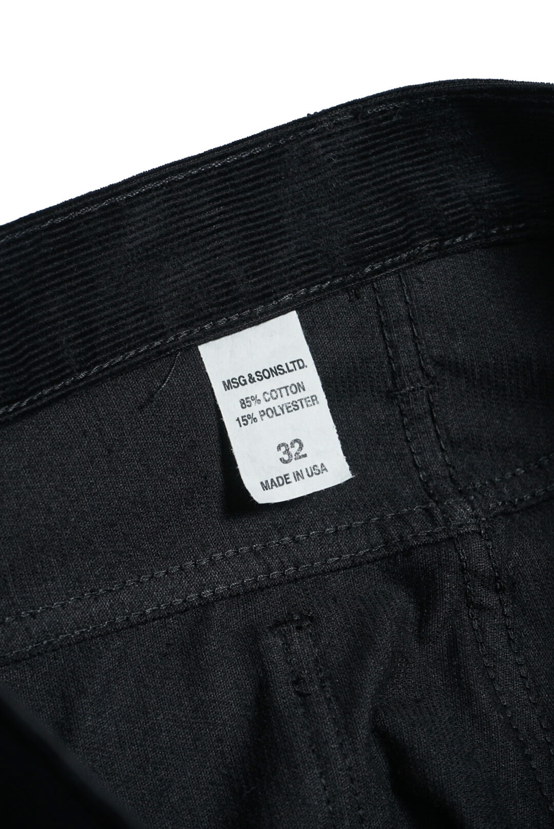 BLACK CORDUROY JEANS MADE IN USA