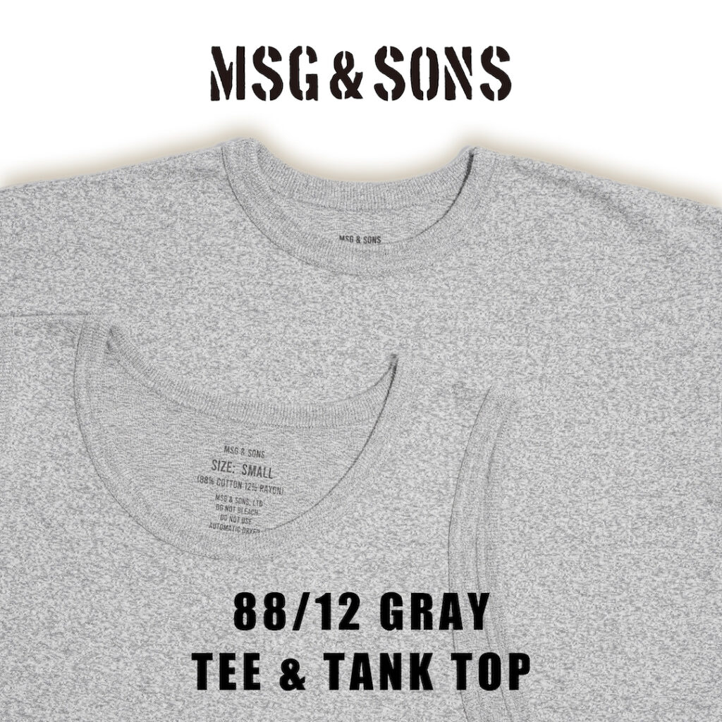MSG & SONS 88/12 GRAY TEE SHIRT and TANK TOP – ARCH ONLINE SHOP